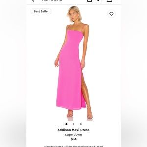 Long pink dress from Revolve